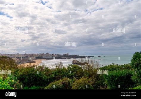 Biarritz city and its famous sand beaches Stock Photo - Alamy