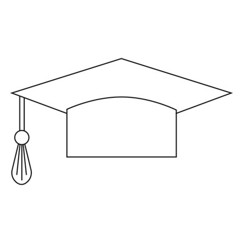 Diseño Png Y Svg De Línea De Sombreros De Graduación Para Camisetas