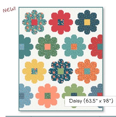 Daisy Quilt Pattern 5 Sizes Designer Allison Harris Clover Dot