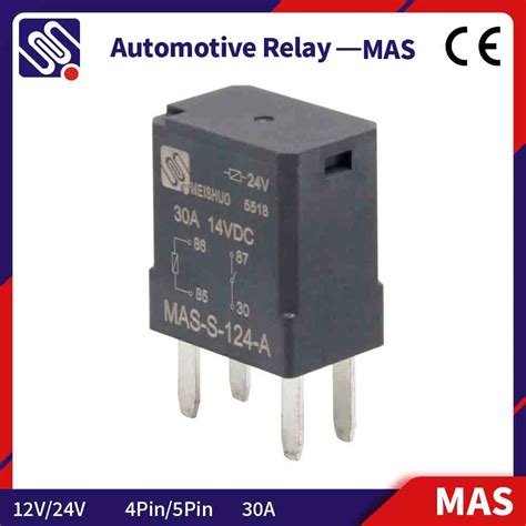 Meishuo Mas S 124 A 24V Automotive Relay Universal Auto Parts Relay 12V