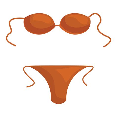 Brown Two Piece Bikini Isolated On White Background 47565445 Vector Art