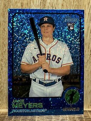 2022 Topps Heritage Jake Meyers Rc 532 Blue Sparkle Houston Astros