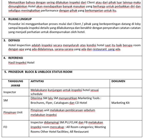 Contoh Sop Contoh Sop Perusahaan Serta Cara Membuatnya Tambah 118950