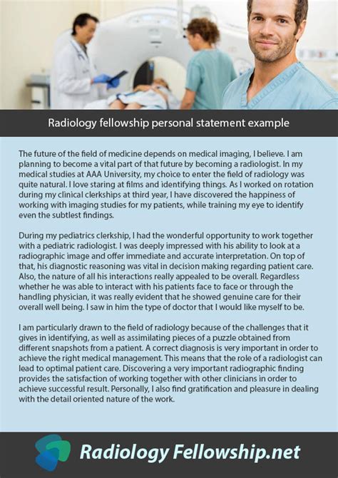 Radiology Fellowship Personal Statement Example By Radiology854 On Deviantart