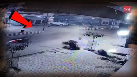 Cctv Captures Live Footage Of A Horrific Road Accident In Lucknow