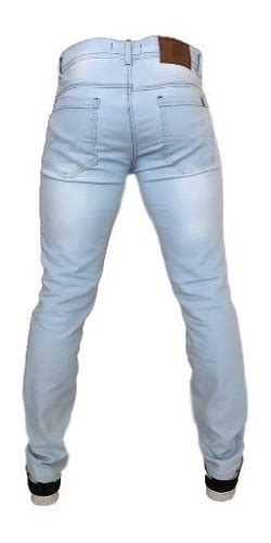 Calça Jeans Sarja Masculina Skinny Lycra Colorida Bege Preta Mercado