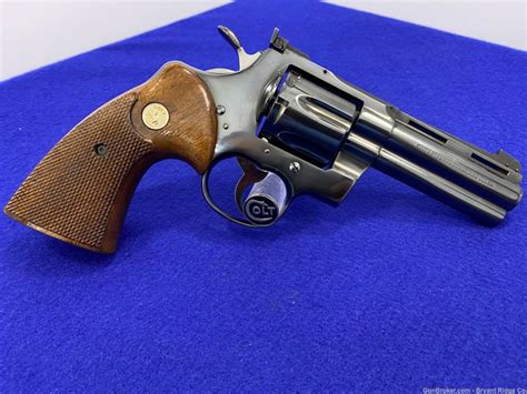 Sold 1969 Colt Python 357 Mag Royal Blue 4 Desirable Mag Na Ported Barrel Bryant Ridge