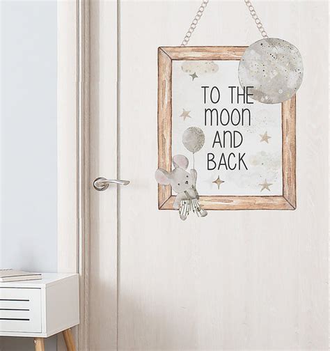 Moon Door Sign Decal Ginger Monkey