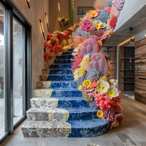 Coral Ascension Exploring The Beauty Of Coral Inspired Staircases