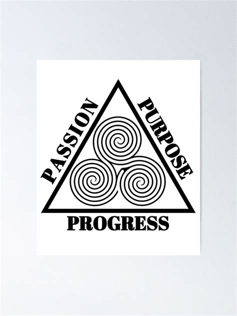 " 3P Passion Purpose Progress Triskelion Symbolism" Poster for Sale by ...