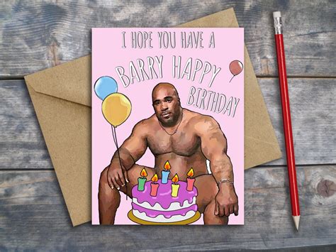 I Hope You Have A Barry Happy Birthday Card Barry Wood Card Etsy Uk