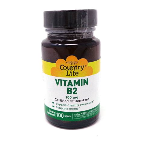 Country Life Vitamin B2 100 Mg 100 Tabs