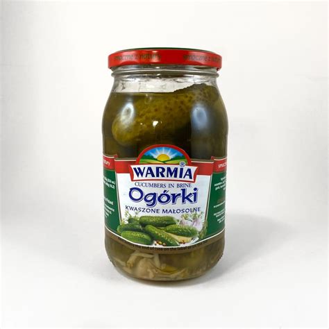 WARMIA Ogorki Kwaszone Malosolne 900g Cucumbers In Brine Piknik