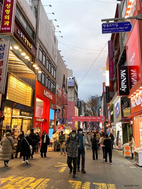 K Myeongdong Shopping Street In Seoul South Korea Off