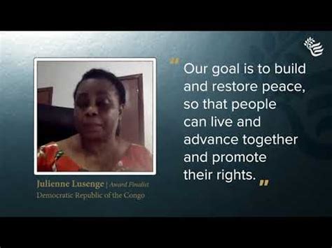 Women Building Peace Award Top 10 Finalist Julienne Lusenge YouTube