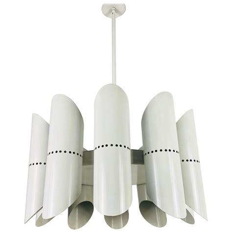 DRGM MidCentury Space Age Golden Aluminium UFO Swedish Chandelier