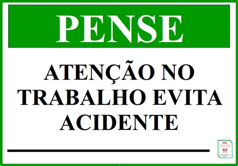 Sinalização de Conscientização Segurança do Trabalho