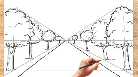 Como Desenhar Uma Paisagem Linha Do Horizonte Ponto De Fuga E