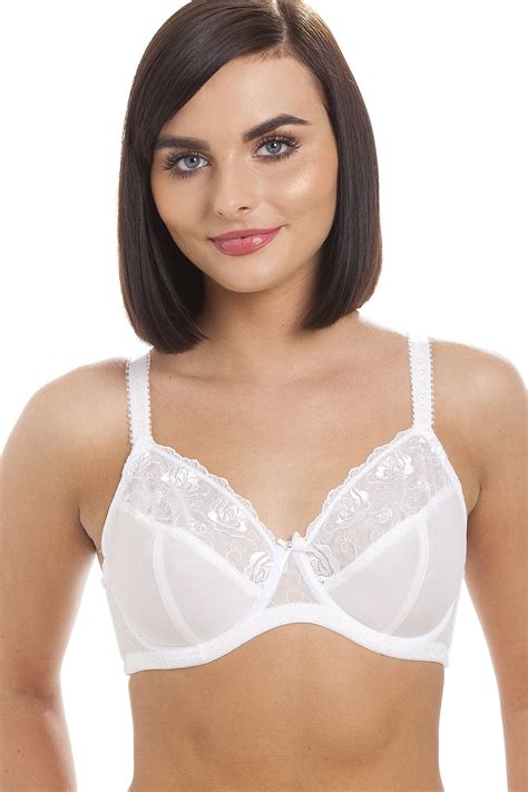 Ladies Camille Lingerie White Womens Jessica Underwired Fullcup Bra