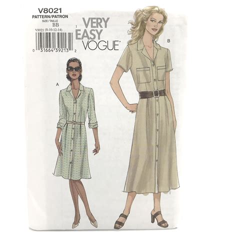 Vogue Misses Shirtwaist Dress Size Uncut Sewing Pattern