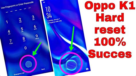 Oppo K Hard Reset Pattern Unlock Fingerprint Reset Success Youtube