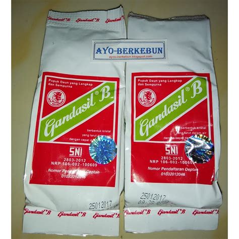 Jual Pupuk Gandasil B 100 Gram Pupuk Gandasil Bunga Pupuk Gandasil