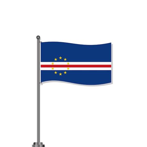 Ilustra O Da Bandeira De Cabo Verde Modelo Vetor Premium