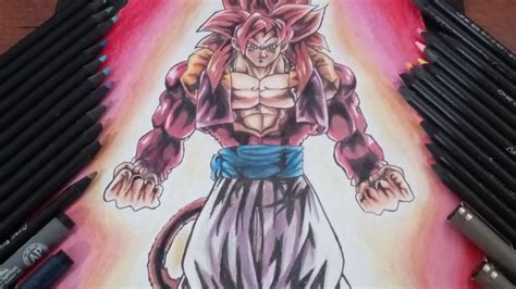 Dibujando A Gogeta Ssj4 Epico Dibujo YouTube