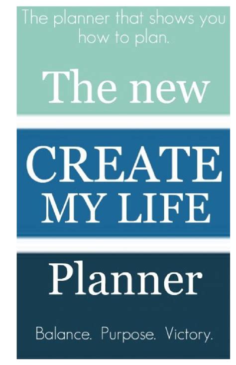 The New Create My Life Planner - The Planner that Shows You How to Plan ...