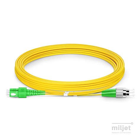 Cordão Óptico 3m FC APC SC APC SM 9 125 OS2 Duplex 2 0mm LSZH Fibra