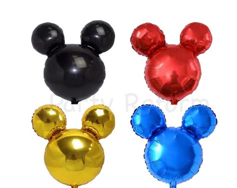 Mickey Head Balloons Mickey Mouse Balloons 24 Mylar Mickey Etsy