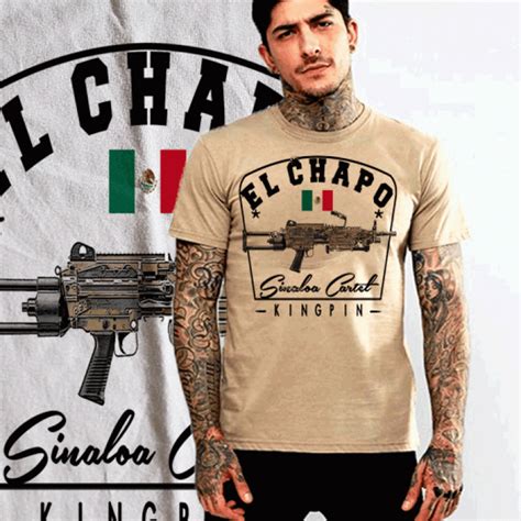 El Chapo Guzman Sinaloa Cartel Heavy Weaponry T Shirt