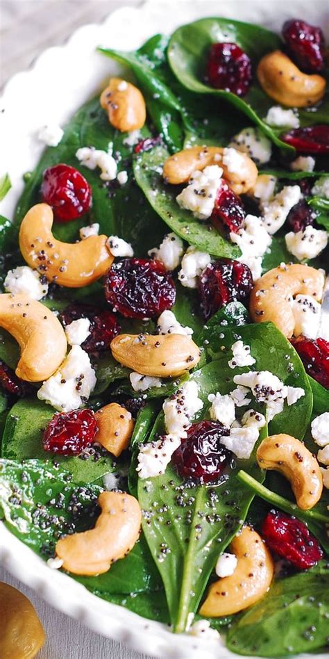 Cranberry Spinach Salad Healthy Dinner Recipe