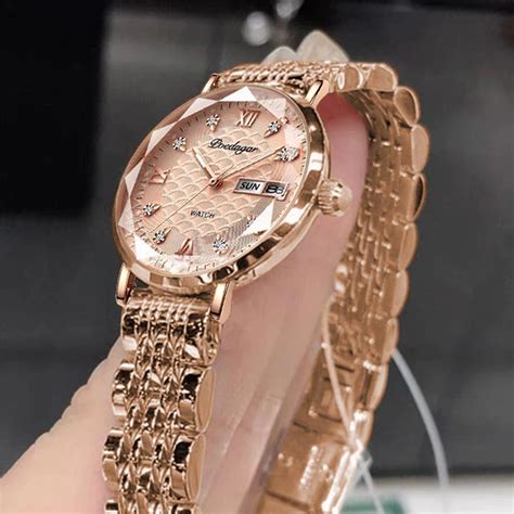 Poedagar Watch Women New Fashion Luxury Stainless Steel Wristwatch