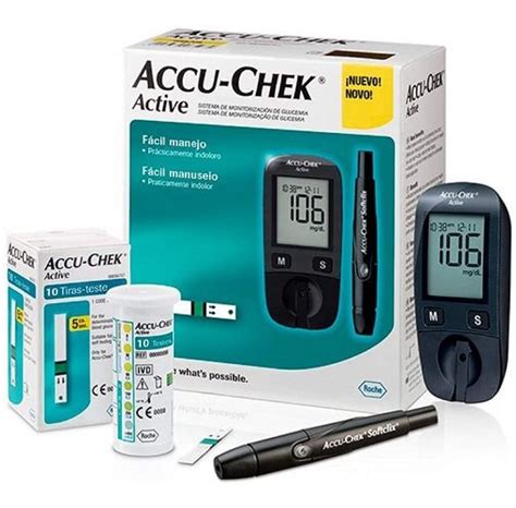 Accu Chek Gluc Metro Active Kit Con Tiras Y Lancetas Meses