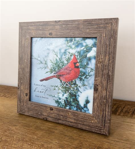 Trinx A Piece Of My Heart Cardinal Picture Frame Graphic Art Wayfair