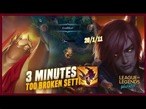 INSANE DAMAGE SETT GODLIKE IN 3 MINUTES URF Wild Rift YouTube