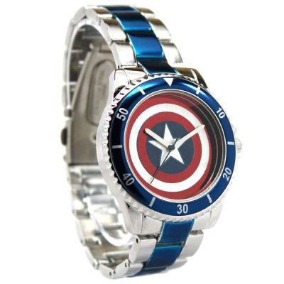 Captain America Shield Watch with Metal Bracelet Band - GeekAlerts