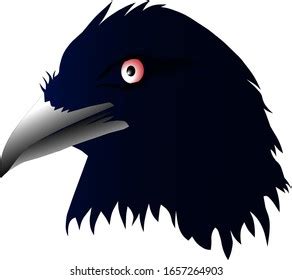 Icon Raven Head Vector Illustration Stock Vector (Royalty Free ...