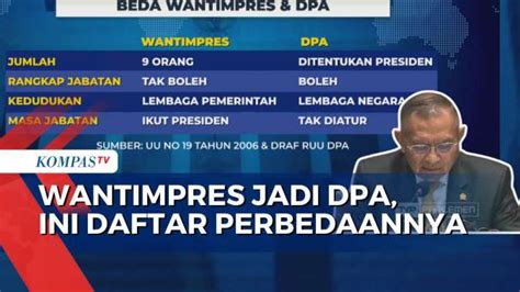 DPR Setujui Revisi UU Wantimpres Jadi DPA Ini Beda Jumlah Hingga Masa