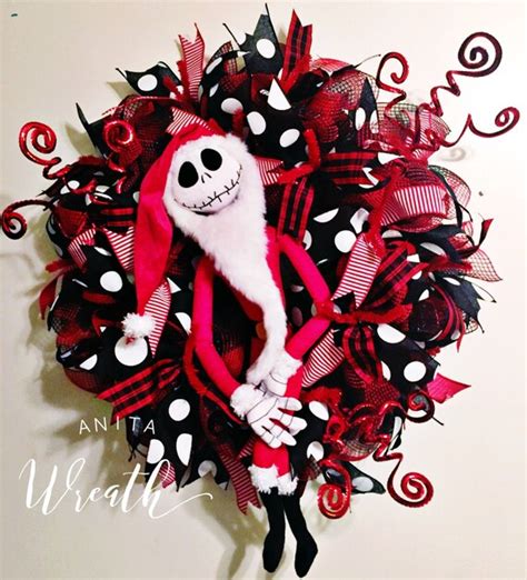 Jack Skellington Christmas Wreath Christmas Wreaths Deco