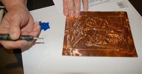 North Redwoods Book Arts Guild: Embossed Copper Workshop Photos