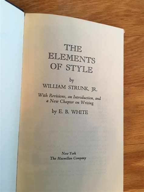 The Elements Of Style By Strunk William Jr White E B Very Good