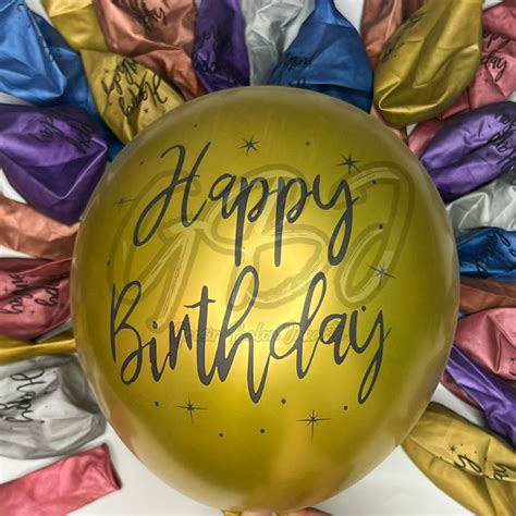 Jual Balon Latex Hbd Chrome Tebal Balon Elegan Tulisan Happy Birthday