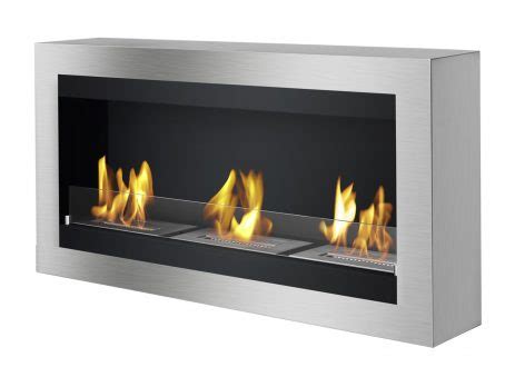 IGNIS Black Recessed Ventless Ethanol Fireplace Lata