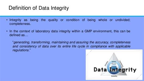 Presentation On Data Integrity In Pharmaceutical Industry