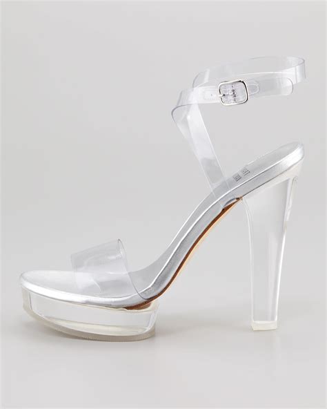 Lyst Stuart Weitzman Visual Clear Platform Sandal