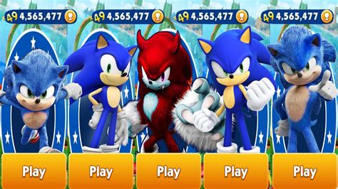 Sonic Dash Movie Sonic Vs Red Sonic The Werehog Vs Original Sonic All Characters Unlocked