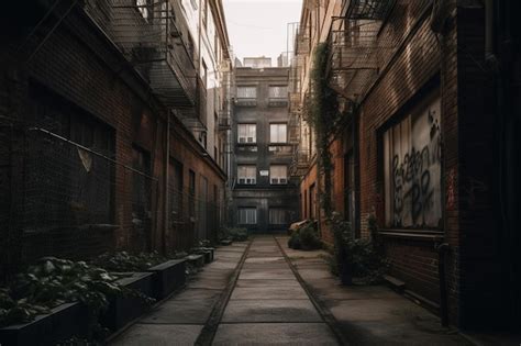 Un Callejón Oscuro Con Un Graffiti Que Dice Vive La Vida Foto Premium