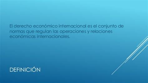 Derecho Economico Internacional